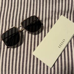 Lello x Tezza “The Stevie” 24K Gold/Green Polarized Sunglasses - Gently Used